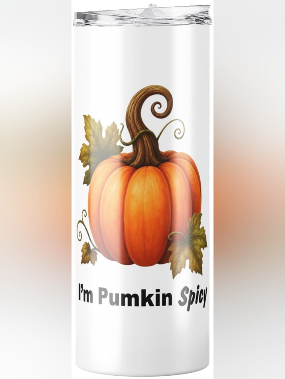 20oz Funny Pumpkin Spice Fall Tumbler NIB - Picture 1 of 3